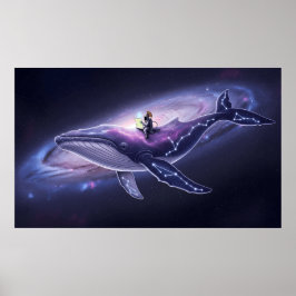 Cosmic Whale & Astronaut Art Print