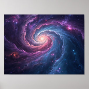 Cosmic Whirlpool: een wervelende nevel van sterren Poster