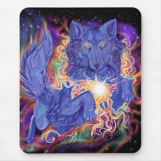 Cosmic Wolf Muismat (Voorkant)