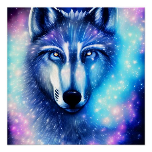 Cosmic Wolf Perfect Poster (Voorkant)
