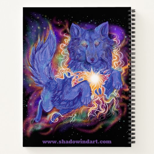 Cosmic Wolf Sketchbook Notitieboek (Achterkant)