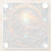 Cosmic Wonder Glazen Onderzetter (Achterkant)