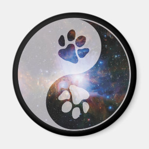 Cosmic Yin Yang Paw Magneet