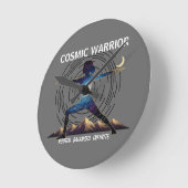 Cosmic Yoga Warrior | Galaxy Body Pose (NO NUMBERS Ronde Klok (Hoek)
