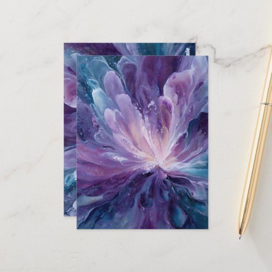 CosmicFlower Briefkaart (Voorkant / Achterkant in situ)