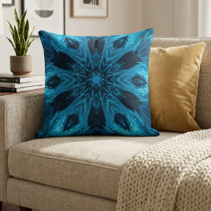 Cosmisch Blauwe Mandala Kussen