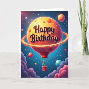 Cosmische Ballon Verjaardagskaart Kaart
