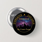 Cosmische Bergoproep Ronde Button 5,7 Cm (Voorkant /achterkant)