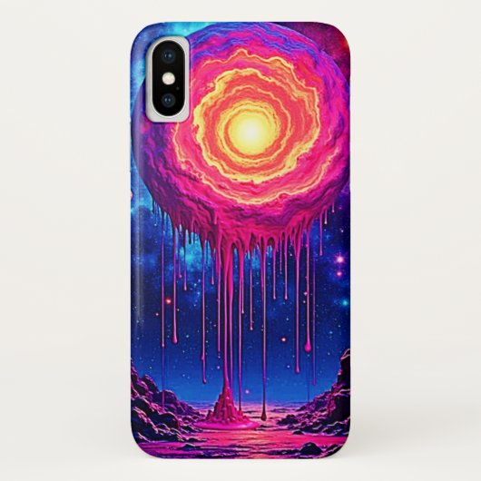 Cosmische Druppelende Planeet Kunst Case-Mate iPhone Case (Achterkant)