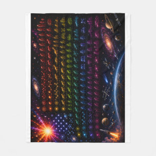 Cosmische evolutie Amerikaanse vlag Oerknal tot Fleece Deken