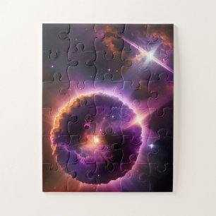 Cosmische fenomenale spiritualiteit in de Paarse m Legpuzzel