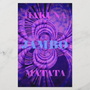 Cosmische Hakuna Kunstprint Briefpapier