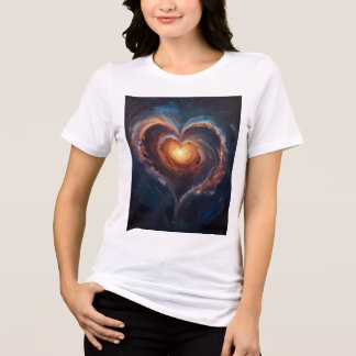 Cosmische Hartsterrenstelsel Liefdeskunst – Univer Tri-Blend Shirt