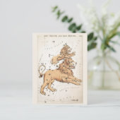 Cosmische Leeuw Zodiac Briefkaart (Staand voorkant)