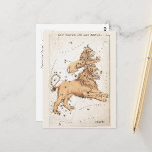 Cosmische Leeuw Zodiac Briefkaart