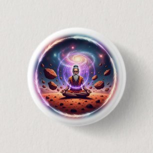 Cosmische Meditatie Knopspeld Ronde Button 3,2 Cm