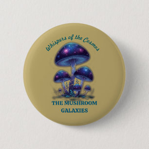 Cosmische Melkweg Paddenstoelen • Whimsieke Fantas Ronde Button 5,7 Cm