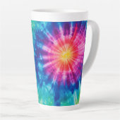 Cosmische neon regenboog stropdas kleurstof latte mok (Rechterhoek)