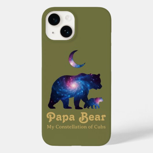 Cosmische Papa Beer & Welp Case-Mate iPhone Case (Achterkant)