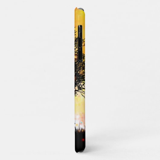 Cosmische regenbooghemd met zwarte silhouette boom Case-Mate iPhone case (Achterkant/links)