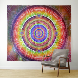 Cosmische Reis Mandala Wandkleed