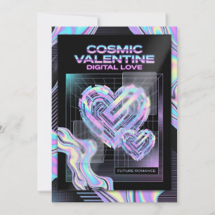 Cosmische Romantiek Digitale Liefde Valentijnkaart Feestdagenkaart