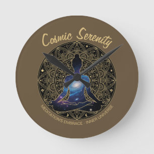 Cosmische Sereniteit Meditatie – Mandala (GEEN NUM Ronde Klok
