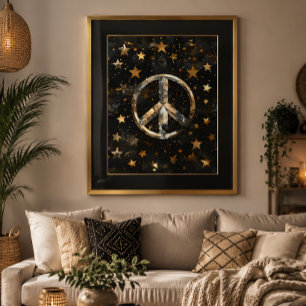 Cosmische Sterren Vredessymbool Poster