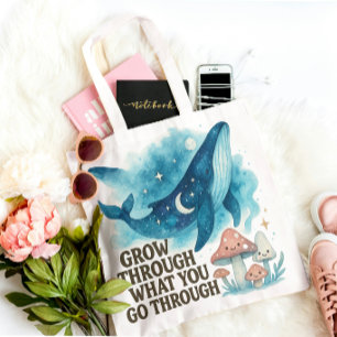 Cosmische Walvis & Paddenstoelen Tote Bag