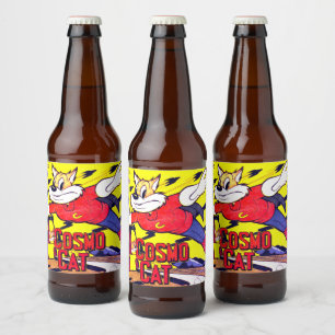 Cosmo Cat No.5, Funny  Comic Book Hoesje Bier Etiket