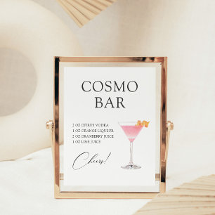 Cosmo Cocktail Bar Recept Poster