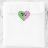 Cosmo en Wanda hart Stickers (Tas)
