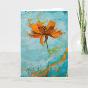 Cosmo Flower Blank Greeting en Notecard Kaart