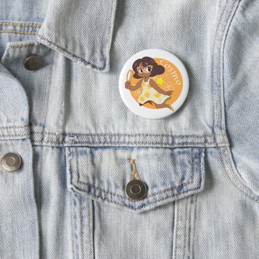 Cosmo The Space Detective Ronde Button 5,7 Cm (In situ)