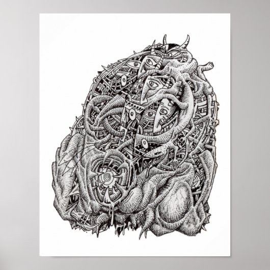 Cosmographic head, par Brian Benson, affiche (Devant)