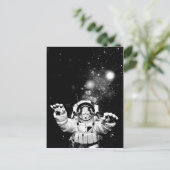 Cosmonaut Cat Briefkaart (Staand voorkant)