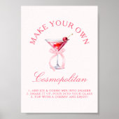 Cosmopolitan Bar Coquette Kersen Bachelorette Poster (Voorkant)