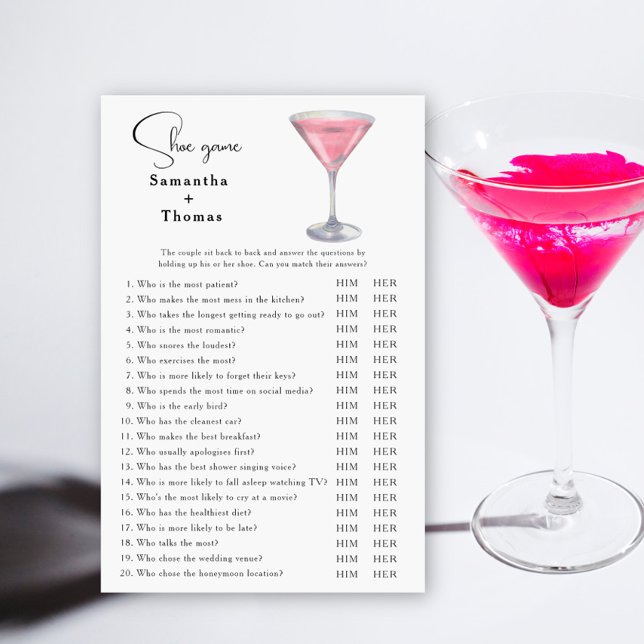 Cosmopolitan cocktail Bridal shower Shoe game (Creator heeft geüpload)