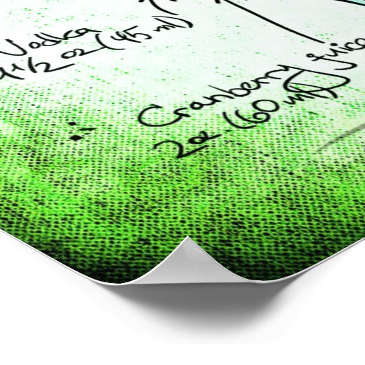 Cosmopolitan Cocktail recette poster décoration ma (Coin)