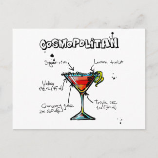 Cosmopolitan Cocktail Recipe Briefkaart