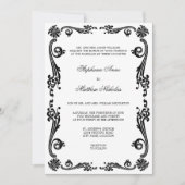 Cosmopolitan Flourish Swirls Wedding Kaart (Voorkant)