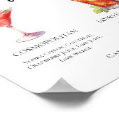 Cosmopolitan Long Island Signature Cocktails Menu Poster (Hoek)