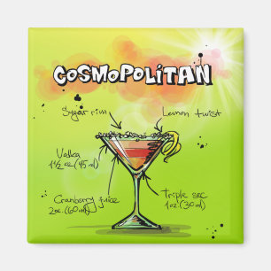 Cosmopolitan Recipe - Cocktail Gift Magneet