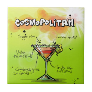 Cosmopolitan Recipe - Cocktail Gift Tegeltje