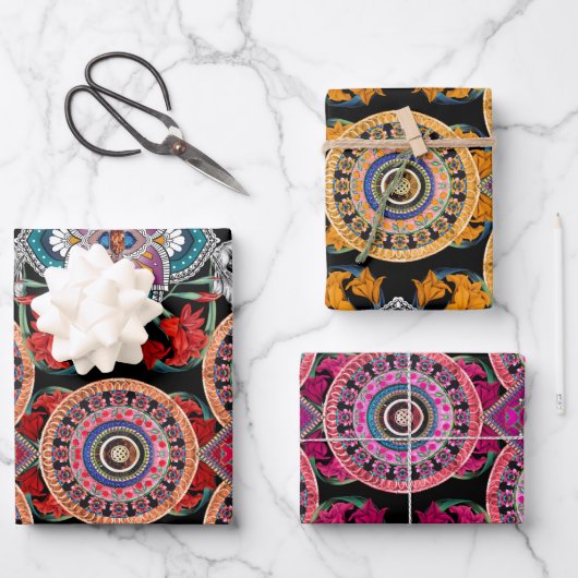 Cosmopolitan Retro Patroon Inpakpapier Vel (Voorkant)