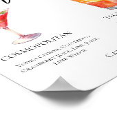Cosmopolitan Tequila Sunrise Cocktails Menu Poster (Hoek)