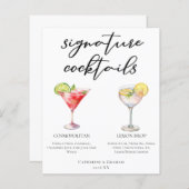 Cosmopolite Lemon Drop Signature Cocktails Menu (Devant / Derrière)
