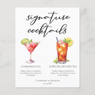 Cosmopolite Long Island Signature Cocktails Menu