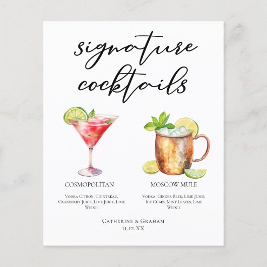 Cosmopolite Moscow Mule Signature Cocktails Menu (Dos)