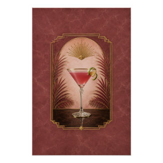 Cosmopolitische Art Deco Poster | Bar Kunst Perfect Poster